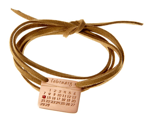 february 14 calendar bracelet<sup>®</sup> in rose gold