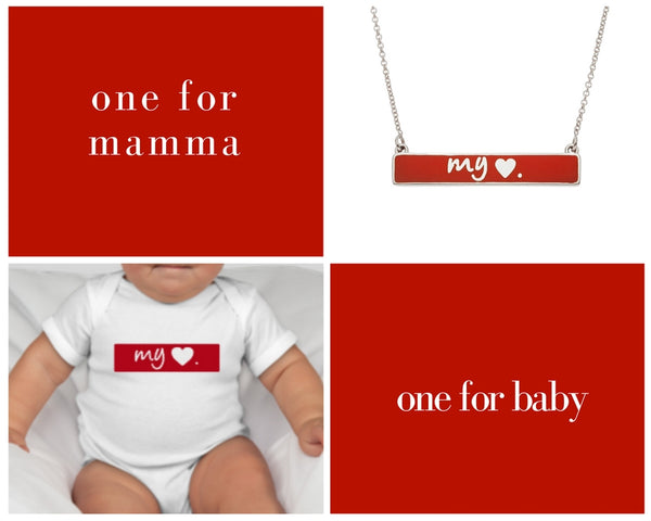 the my love necklace + onesie