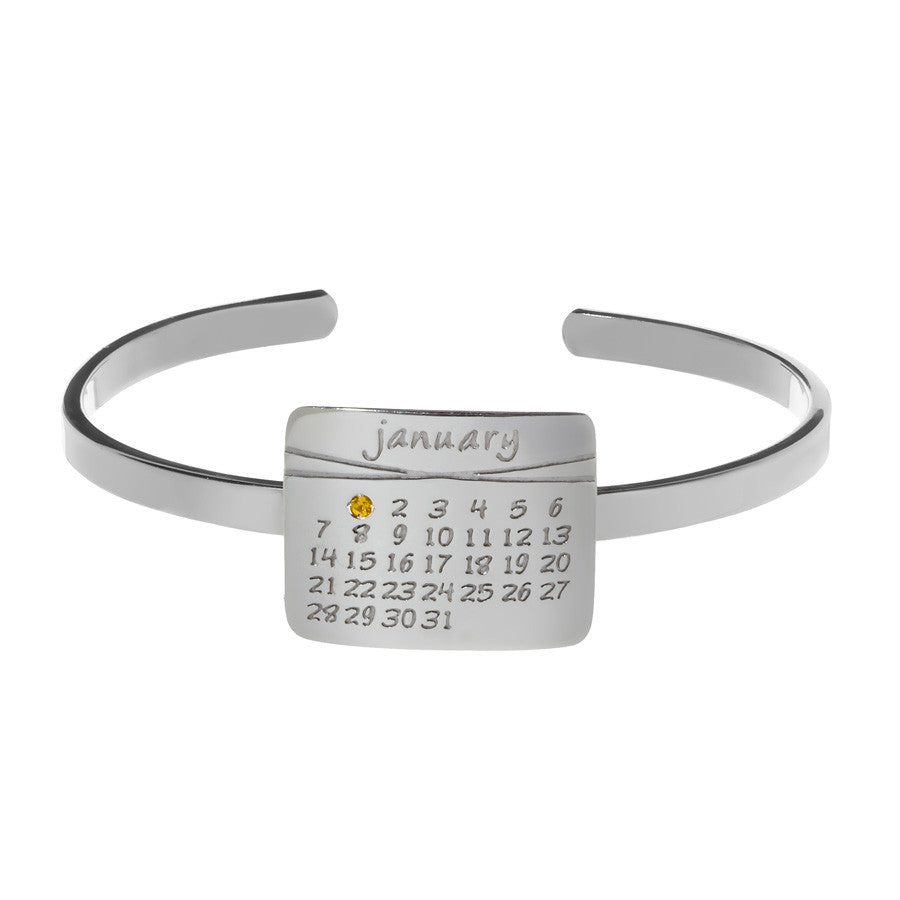 the calendar cuff bracelet<sup>®</sup> in sterling silver