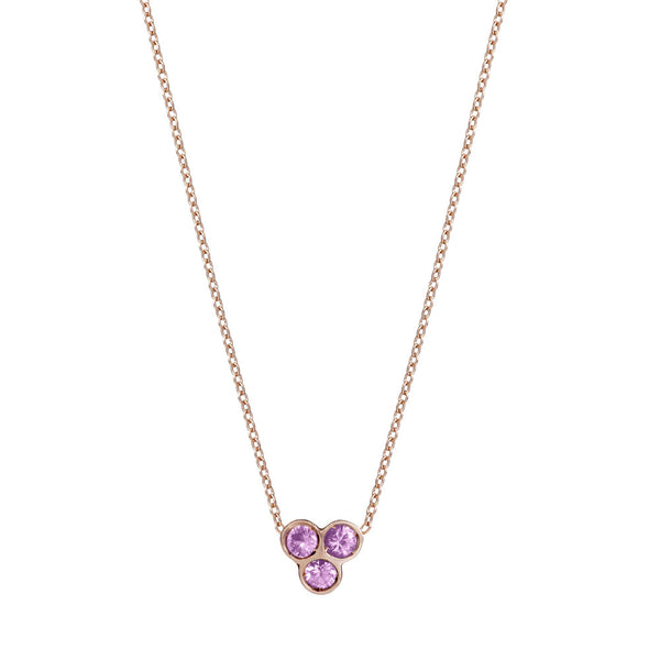 the portafortuna cluster necklace in rose gold