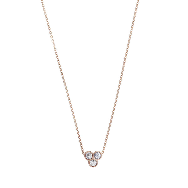 the portafortuna cluster necklace in rose gold
