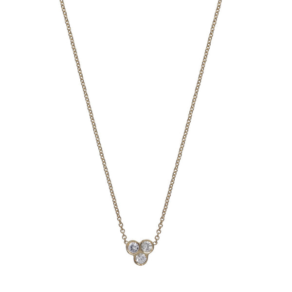 the portafortuna cluster necklace in yellow gold