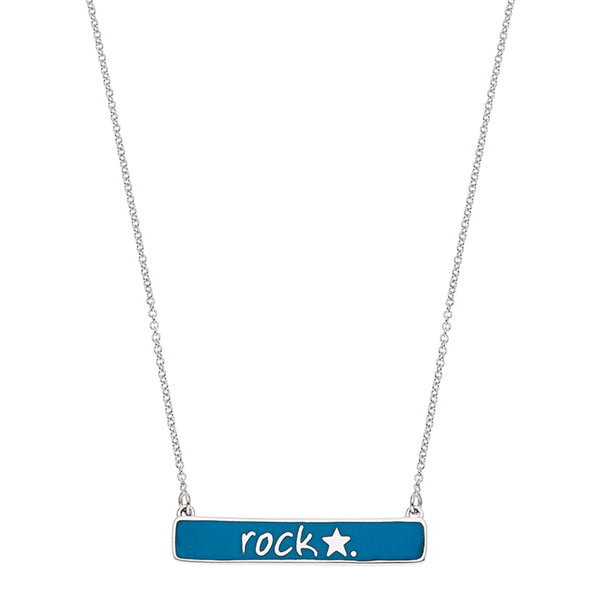 the rock star necklace + onesie