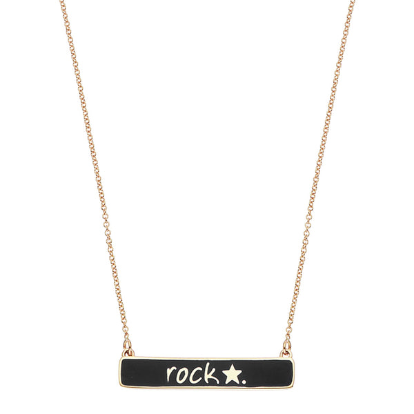 the rock star necklace + onesie