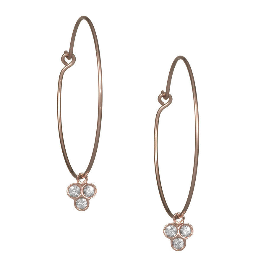 the portafortuna medium hoops in rose gold