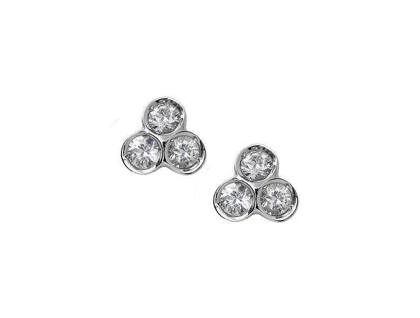 the portafortuna studs in sterling silver