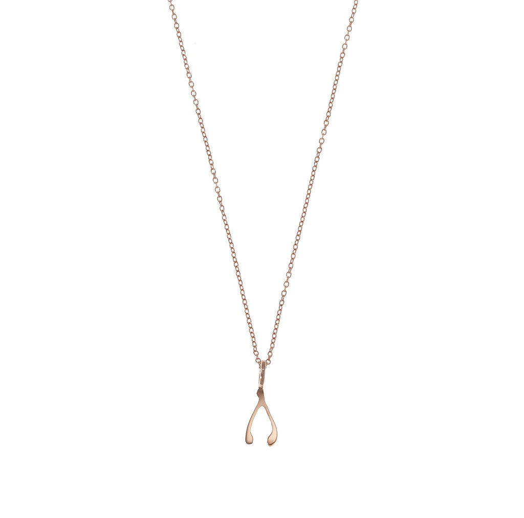Sterling Silver & Cubic Zirconia Wishbone Shaped Necklace | H.Samuel