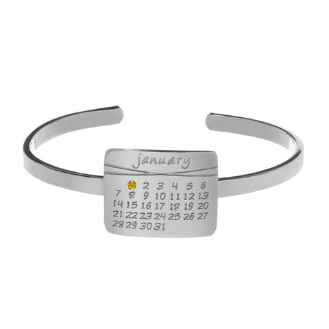 the calendar cuff bracelet<sup>®</sup> in sterling silver