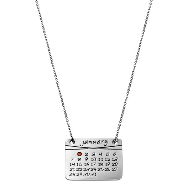 the calendar necklace<sup>®</sup> in sterling silver