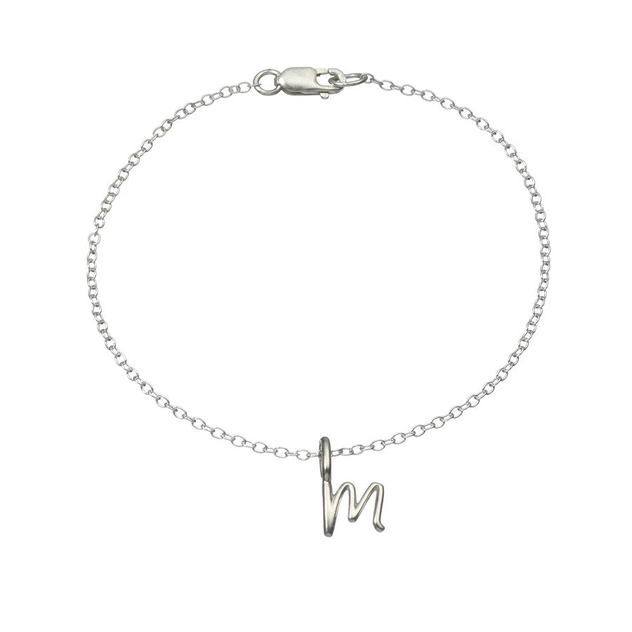 the little letter chain bracelet in sterling silver