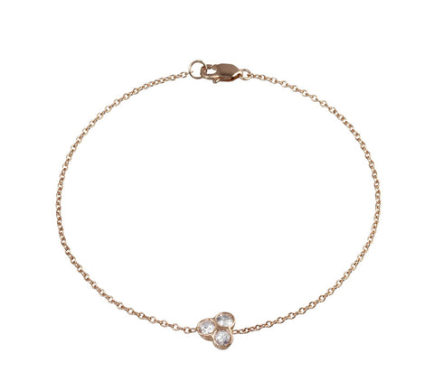 the portafortuna cluster bracelet in rose gold
