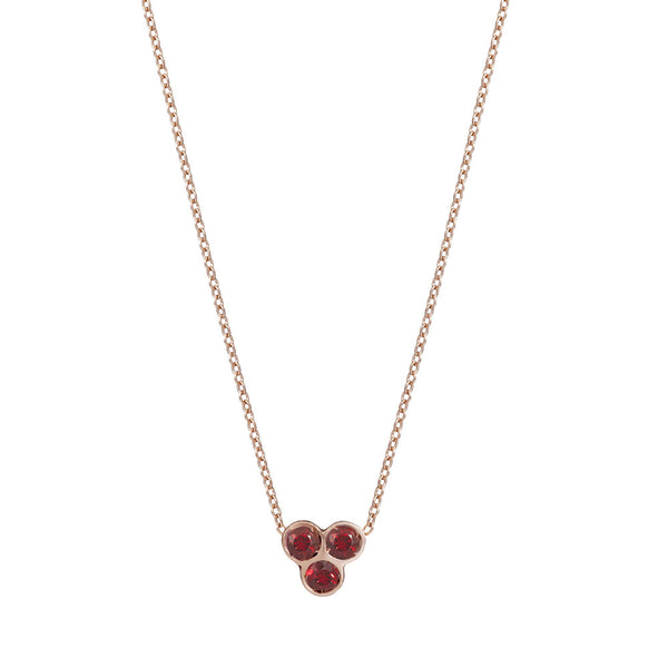 the portafortuna cluster necklace in rose gold