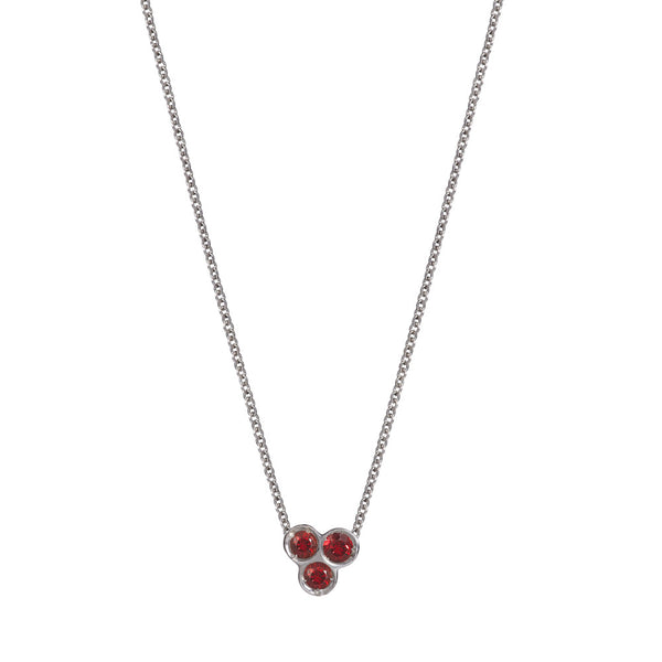 the portafortuna cluster necklace in sterling silver