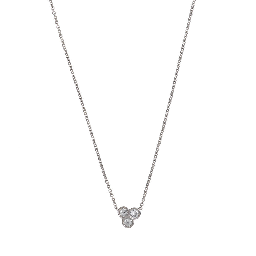 the portafortuna cluster necklace in sterling silver