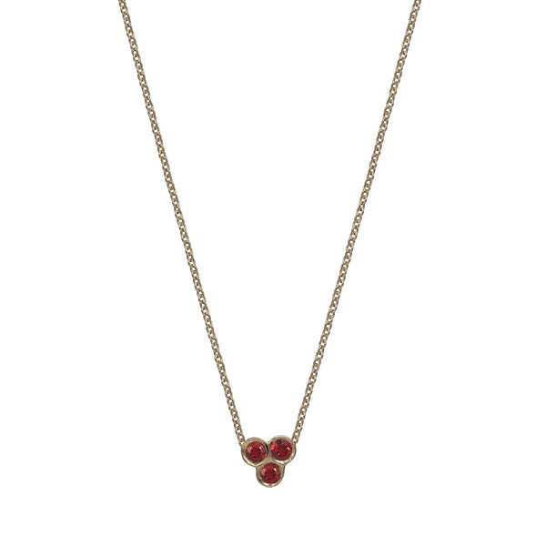 the portafortuna cluster necklace in yellow gold