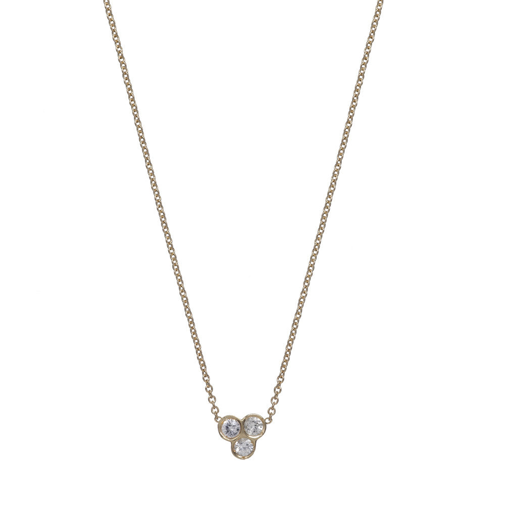 the portafortuna cluster necklace in yellow gold