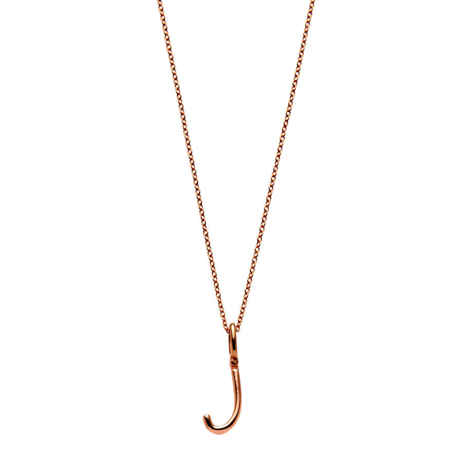 the little letter necklace in rose gold