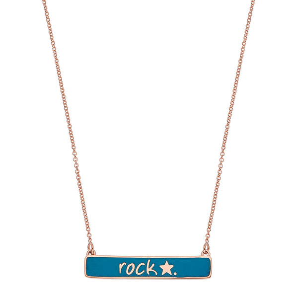 the rock star necklace + onesie