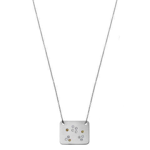 the scatter of sparkle necklace in sterling silver